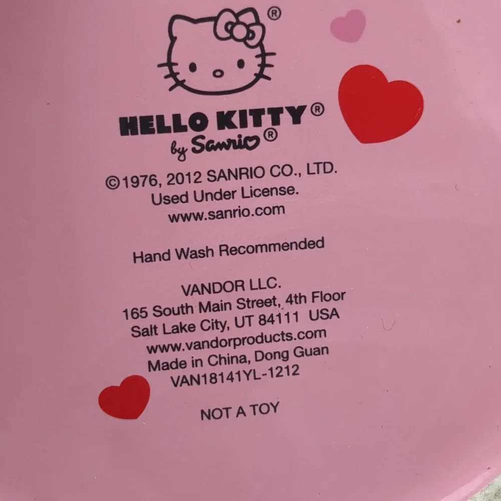 Hello Kitty Pink and Red Heart Design Cookie Jar
